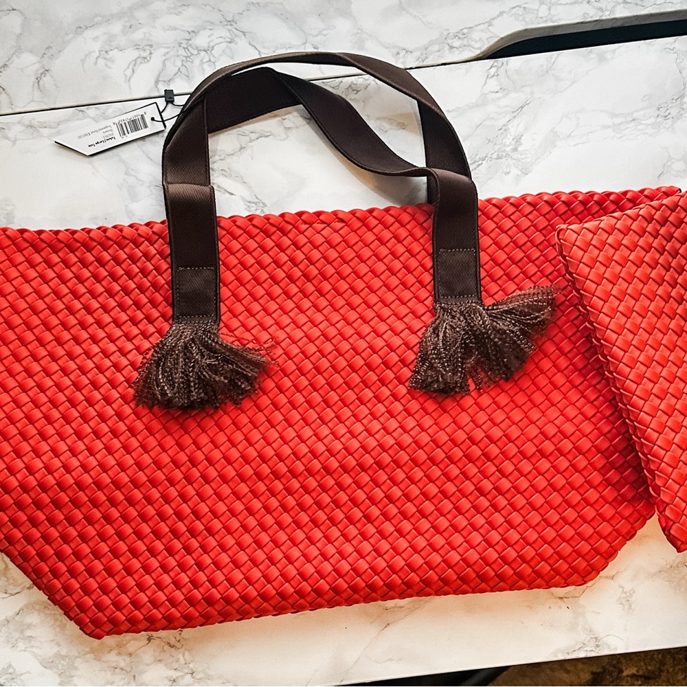 NWT Naghedi Tulum Large Tote color Bonaire w/ zipper pouch and dust bag